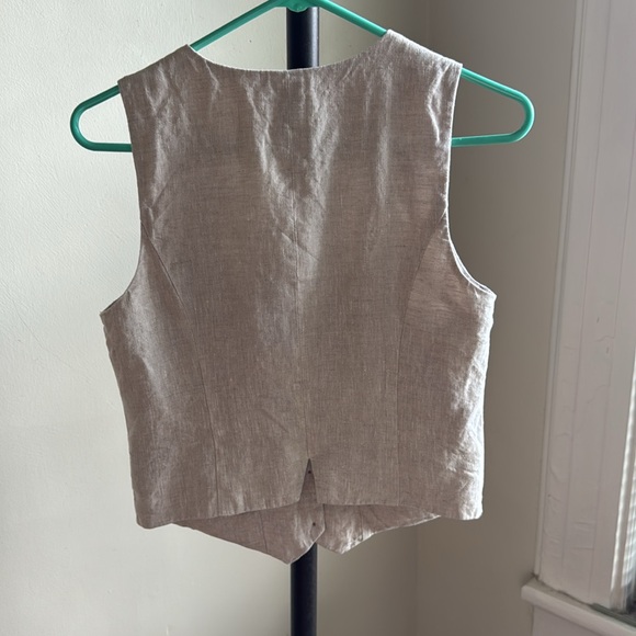 Madewell Single-Breasted Vest in 100% Linen Size 0 - Picture 4 of 4